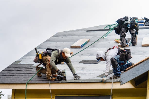 Professional Gutter Installation technician working in Harker Heights, TX